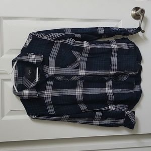 Rails Hunter Indigo/Emerald Plaid Flannel, Size M